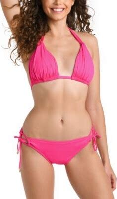 La Blanca Island Goddess Halter Bikini Top Side Shirred Hipster Bikini