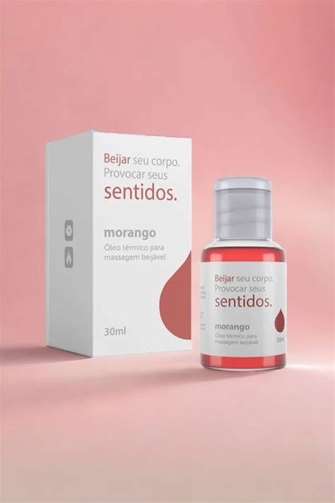 Óleo para Massagem Beijável Hot Sentidos Morango ml Produto Feminino Elas Por Elas Nunca