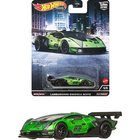 Premium Rubber Wheel Hot Wheels Model Car Culture Exotic Envy Lamborghini Essenza Scv