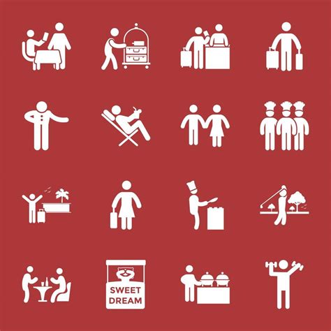 set  hotel icon designs  vector art  vecteezy