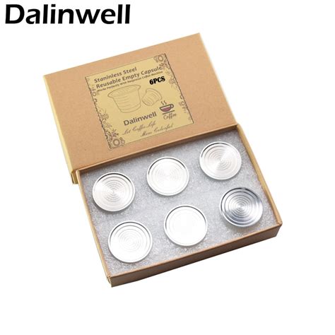 6 шт./компл. с фильтром для кофемашины Nespresso Нержавеющая сталь ...