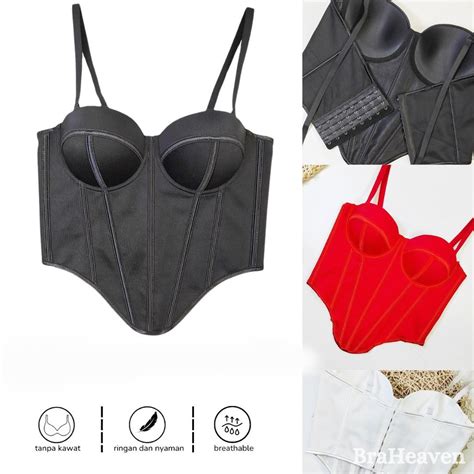 Jual Bustier Set Sexy Corset Bustier Top Sexy Lingerie Bra Wanita Shopee Indonesia