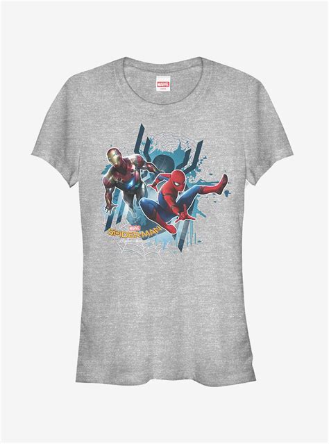 Hot Topic Marvel Spider Man Homecoming Teamwork Girls T Shirt Mall Of