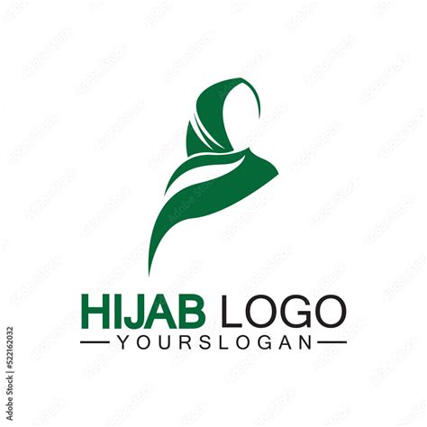 hijab logo design vector template stock vector adobe stock