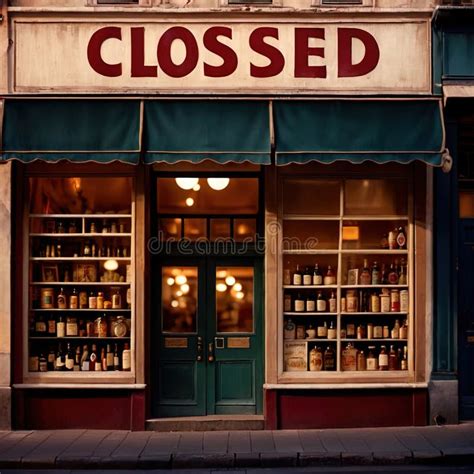 abandoned rundown closed  shuttered shop stock illustration