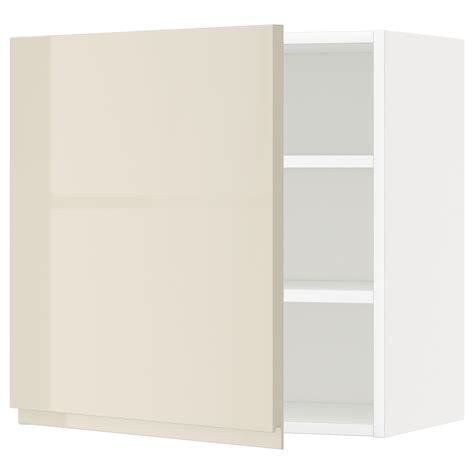 Metod Wall Cabinet With Shelves White Voxtorp High Gloss Light Beige 60x37x60 Cm 24x145 8x24