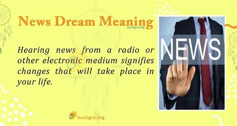 Seeing The News In Your Dream - Meaning, Interpretation And Symbolism ...