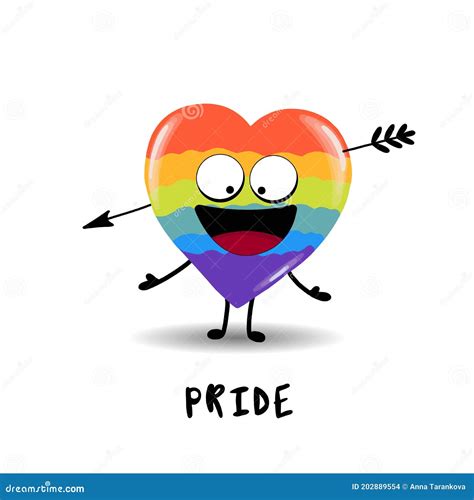 Orgullo Gay Concepto Lgbt Ilustración Coloreada Del Vector De Dibujos Animados Día De San