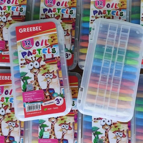 Jual CRAYON GREEBEL OIL PASTEL 12 WARNA ORIGINAL Harga Satuan