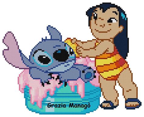 Pixel Art Disney Characters Stich