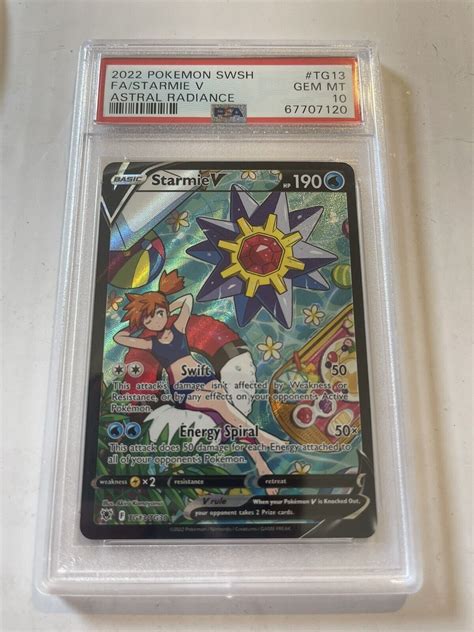 2022 Pokemon Astral Radiance TG13 Starmie V Full Art Misty PSA 10