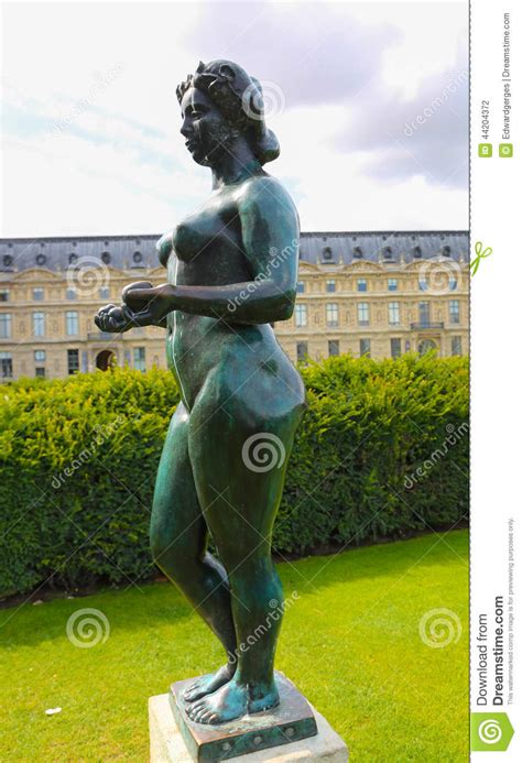 Naked Women Statue Paris Stock Photo Image Of Blue 44204372