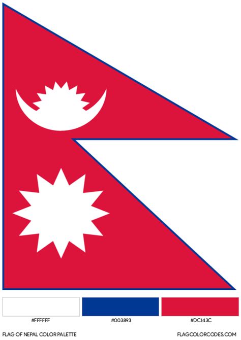 Nepal flag color codes