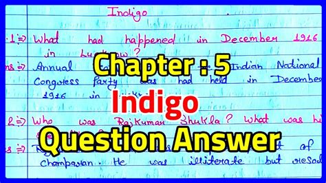 Indigo Class 12 Questions And Answers Class 12 English Chapter 5 Indigo Youtube