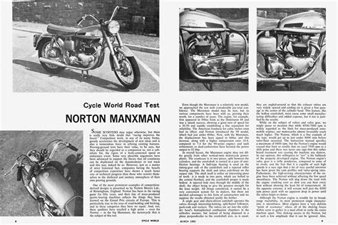 Norton Manxman Cycle World March 1962