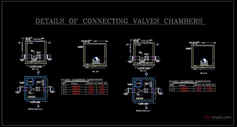 37 Details Of Connecting Valve Chambers Autocad Drawing DWG Autocad