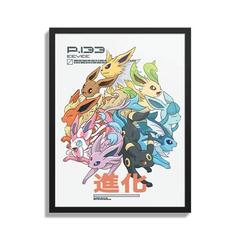 Versatile Evolution Poster │ Pokemon Poster By Pigmodding