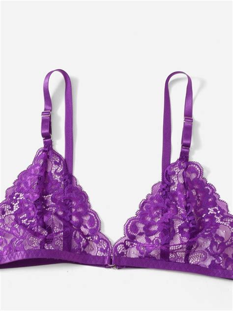 Floral Lace Garter Lingerie Set Shein Usa