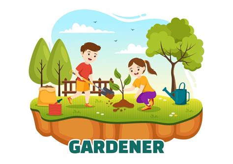 Ilustración De Jardinería Para Niños