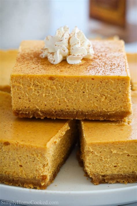 Pumpkin Cheesecake Bars Simply Home Cooked