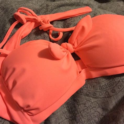 L Space Swim Orange Lspace Bikini Top Only Size Small Poshmark