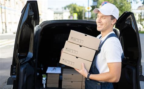 Premium Photo | Uniform and cap for an employee courier delivery a male ...