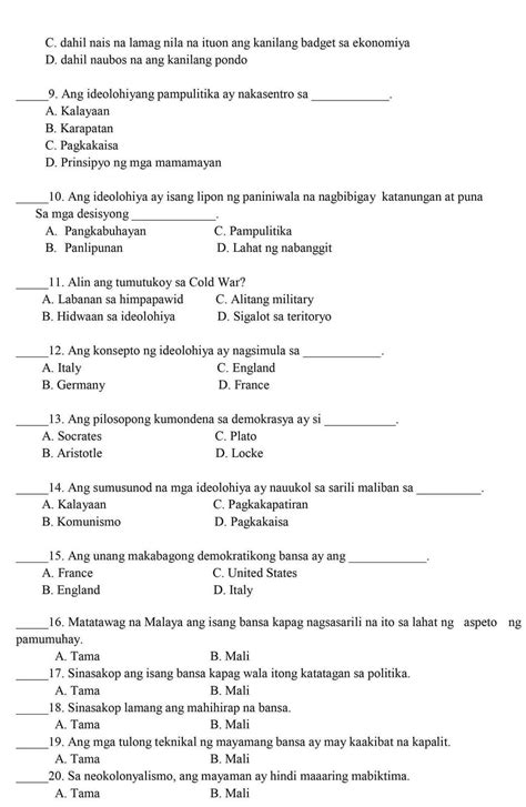 Pasagot Nga Po Ipapass Ko Na Po To Ngayun Brainly Ph