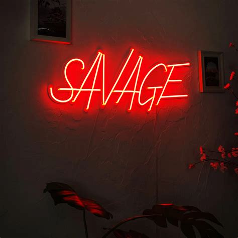 Savage Aesthetic Neon Sign Creative And Amusing Neon Lights Aesthetic