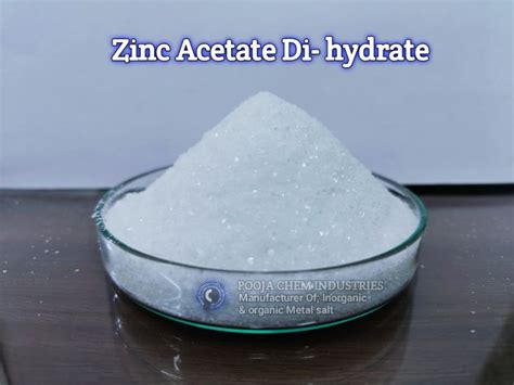 Zn Ch3coo 2 2h2o Solid Zinc Acetate Dihydrate Packaging Size 25 50