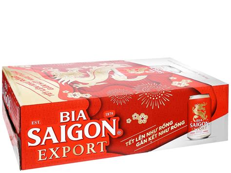 Thùng 24 lon Sài Gòn Export 330ml giá tốt tại Bách hoá XANH