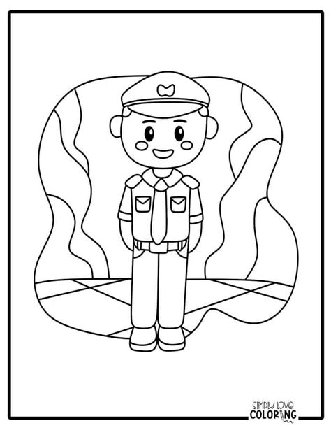 Free Policemen Coloring Pages Simply Love Coloring