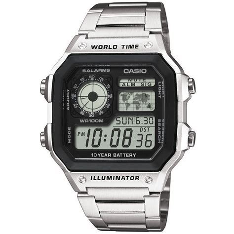 Casio Collection AE-1200WHD-1AVEF World Time Watch • EAN: 4971850968801 ...
