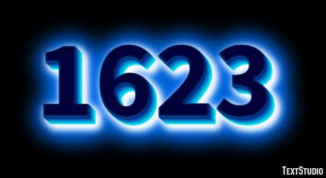 1623 Text Effect and Logo Design Number