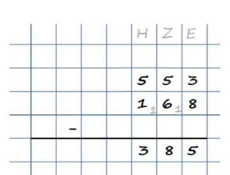 SCHRIFTLICHES SUBTRAHIEREN Einfach erklärt Anleitung