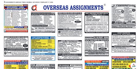 Assignment Abroad Times Th February Gulf Jobs Today