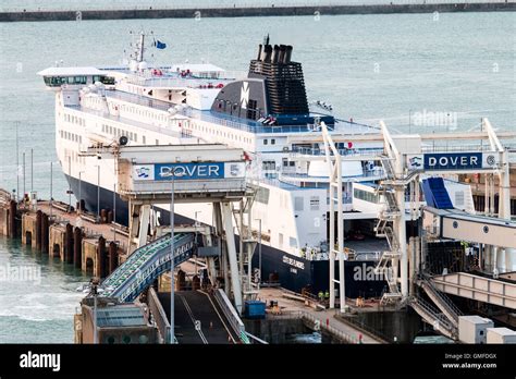 England Dover Port French Car Ferry Cote Des Flanders Docking At