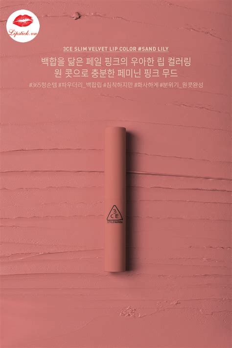 Review Son 3CE Sand Lily Hồng Nude Đẹp Nhất Dòng 3CE Nude
