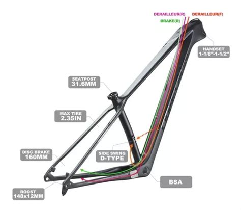 Quadro Og Evkin Mtb Carbono Boost Tam Escorrega O Pre O