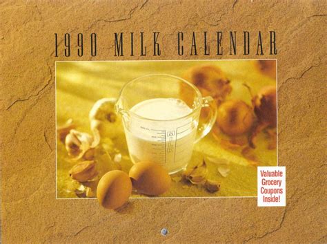 1990 Milk Calendar Recipes Dairy Goodness Recipes Milk Tasty