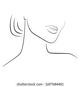 Woman Curvy Naked Vector Drawing Stock Vector Royalty Free