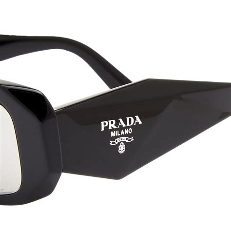 Prada Eyewear Pr 17ws Symbole Sunglasses Black And Grey End Global