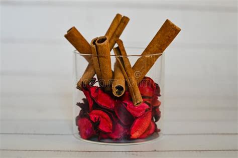 Decorative Elements For Various Festive Events Are In Glass Jars Stock