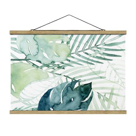 Sansibar Home Stoffbild Palmwedel In Aquarell I Wayfair De