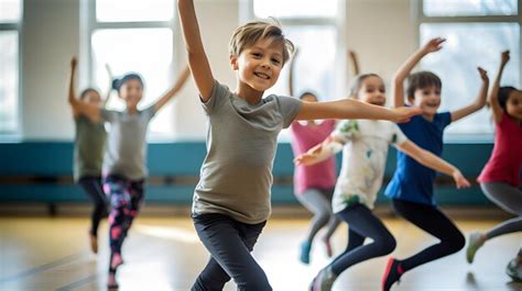 Premium Photo | Children's Fitness Fun Physical Education Class at School