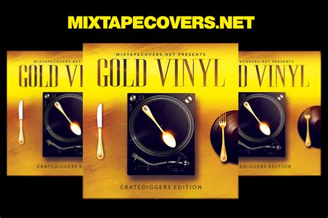 gold vinyl album cover template mixtapecoversnet