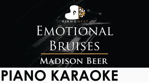 Madison Beer Emotional Bruises Piano Karaoke Instrumental Cover With Lyrics Youtube