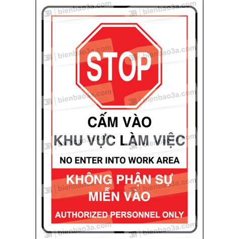 Biển Báo Công Trình Cấm Vào Khu Vực Làm Việc 3a Safety