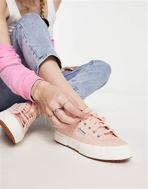 Superga 2750 Cotu Classic Trainers In Pink Blush Asos