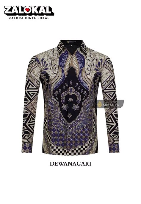 Jual Batik Arkanza Kemeja Batik Arkanza Premium Motif Dewanagari Slim