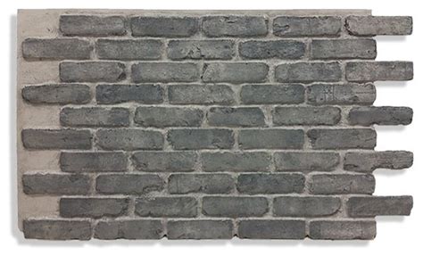 28"x48" Faux Brick Panels Chicago Brick, Charcoal - Traditional ...